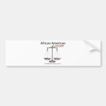 African America Lawyer Bumper Sticker