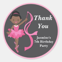 African American Ballerina Dance Party Sticker
