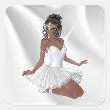 African American Ballerina Stickers