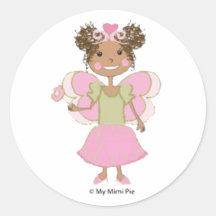 African American Fairy Princess Sticker