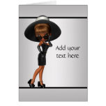 African American Fun Diva Greeting Card