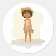 African American Girl Sticker