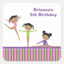 African American Gymnastics Stickers
