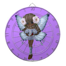 African American Princess Butterfly Dart Board