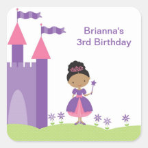 African American Princess Stickers