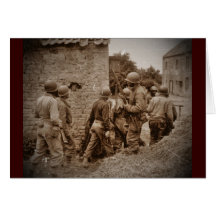 African American Servicemen Clearing Buildings Cards