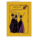 African American  Will you be my bridesmaid? Greeting Card