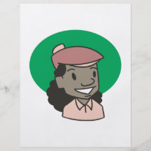 African American Woman Golfer Flyer Design