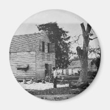 African Americans preparing cotton circa 1862 Magnet