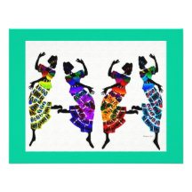 African Foot Dance Custom Invitation