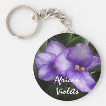 African Violets Keychain