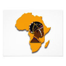 African Woman on the Continent Invitation