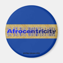 AfriMex Urbano Afrocentricity Blue Magnet
