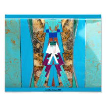 AfriMex Urbano Turquoise Shield Photo Enlargement