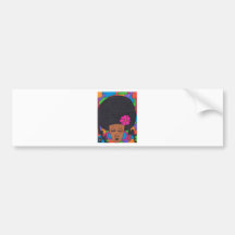 Afro Girl Bumper Stickers