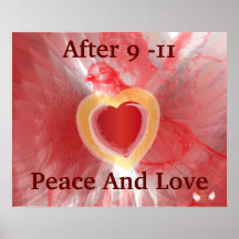 After Sept. 11 Peace And Love On Angel's Wings Poster