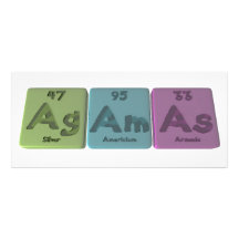Agamas-Ag-Am-As-Silver-Americium-Arsenic Personalized Rack Card