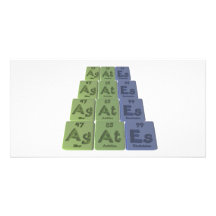 Agates-Ag-At-Es-Silver-Astatine-Einsteinium Customized Photo Card