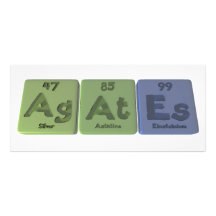 Agates-Ag-At-Es-Silver-Astatine-Einsteinium Customized Rack Card