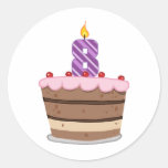 Age 8 on Birthday Cake Sticker