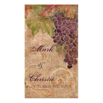 Aged Grape Vineyard Wedding Favour Gift Cards Business Card Templates