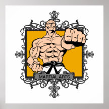 Aggressive Martial Arts Print