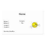 aggressive tennis ball biting net graphic business cards