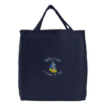 Agility A-Frame Sheltie Embroidered Tote Bag