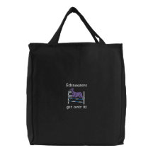 Agility Bar Jump Schnauzer Embroidered Tote Bag