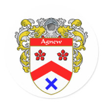 Agnew Coat of Arms (Mantled) stickers