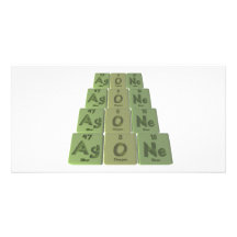 Agone-Ag-O-Ne-Silver-Oxygen-Neon Custom Photo Card
