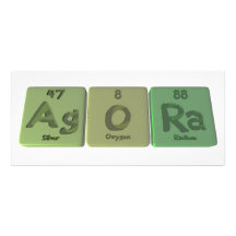 Agora-Ag-O-Ra-Silver-Oxygen-Radium Customized Rack Card