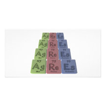 Agrees-Ag-Re-Es-Silver-Rhenium-Einsteinium Personalized Photo Card