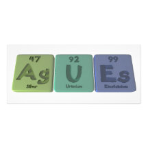 Agues-Ag-U-Es-Silver-Uranium-Einsteinium Personalized Rack Card