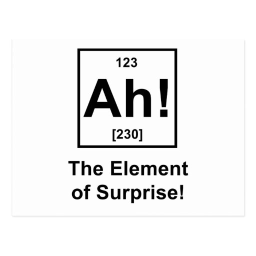 Ah! The Element of Surprise Postcard