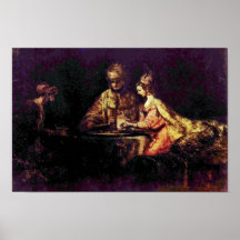 Ahasuerus And Haman At The Feast Of Esther Poster