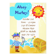 AhoyMatey Pirate birthday party invite
