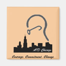 AID Chicago, Courage. Commitment. Change Refrigerator Magnet