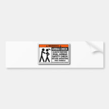 Air bag check bumper stickers