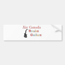 Air Canada Breaks Guitars Bumper Stickers