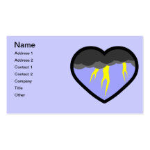 Air Elemental Heart Business Card Template