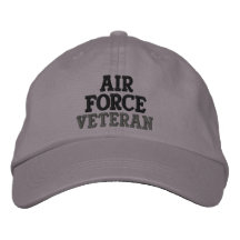 "Air Force Veteran" Embroidered Baseball Caps