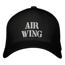 "AIR WING" PILOTS CAP large stencil type Embroidered Hat