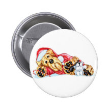 Airedale Terrier Christmas Waiting for Santa Pin