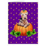 Airedale Terrier Halloween Dale-O-Lantern Card