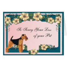 Airedale Terrier Sympathy Card