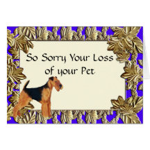 Airedale Terrier ~ Sympathy Greeting Card