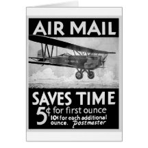 Airmail Poster Greeting Card