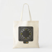 Airplane Compass Tote Bag