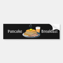Airport Fundraiser Pancake Breakfast Bumper Stickers